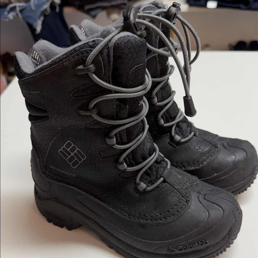 Columbia Kids Waterproof Black Boots